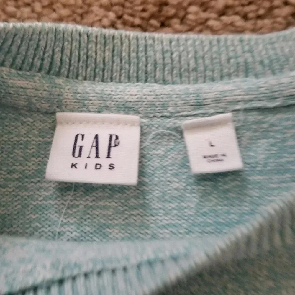 Gap Kids Girls Blue White Star Sequin Pullover Swe